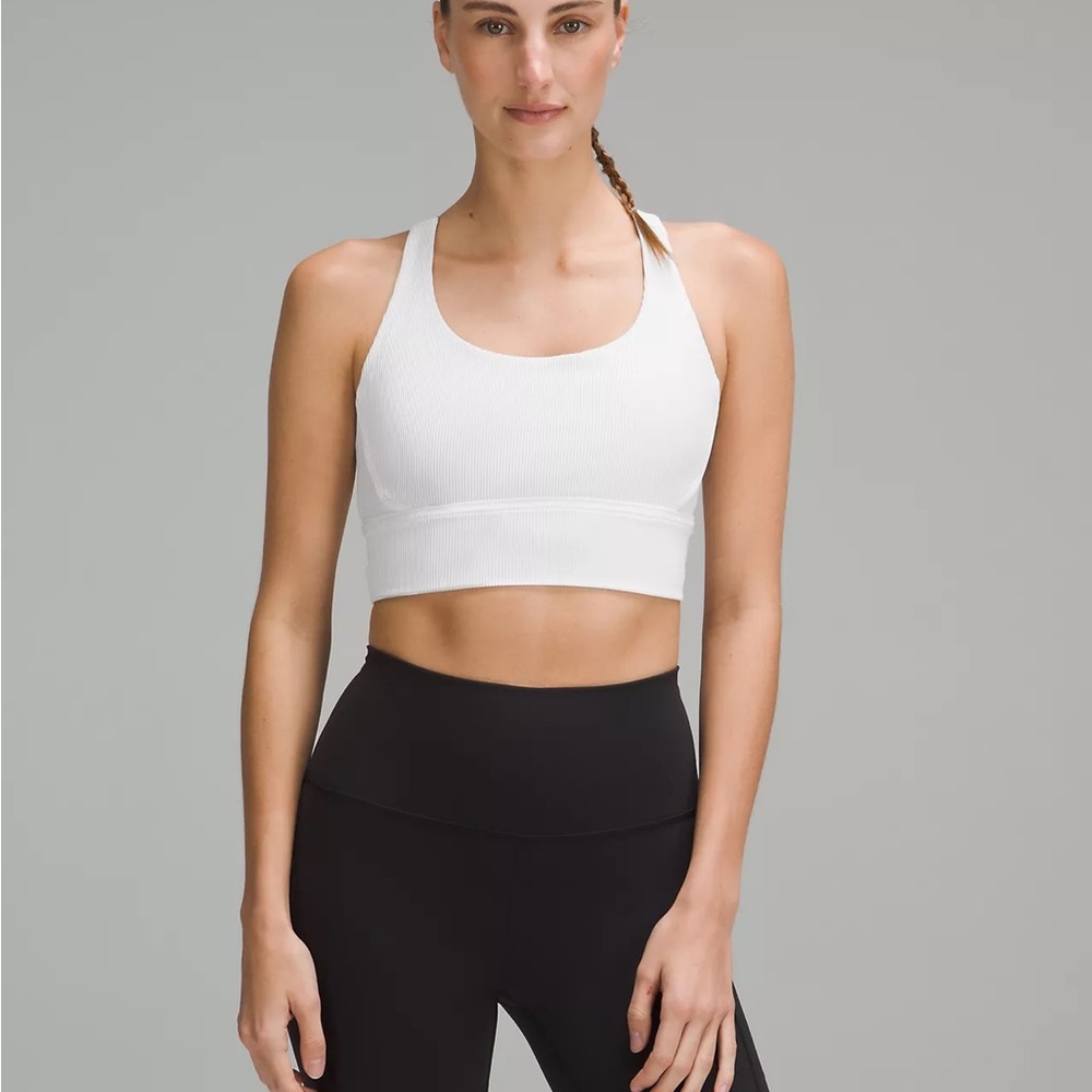 Lululemon longline energy bra in white